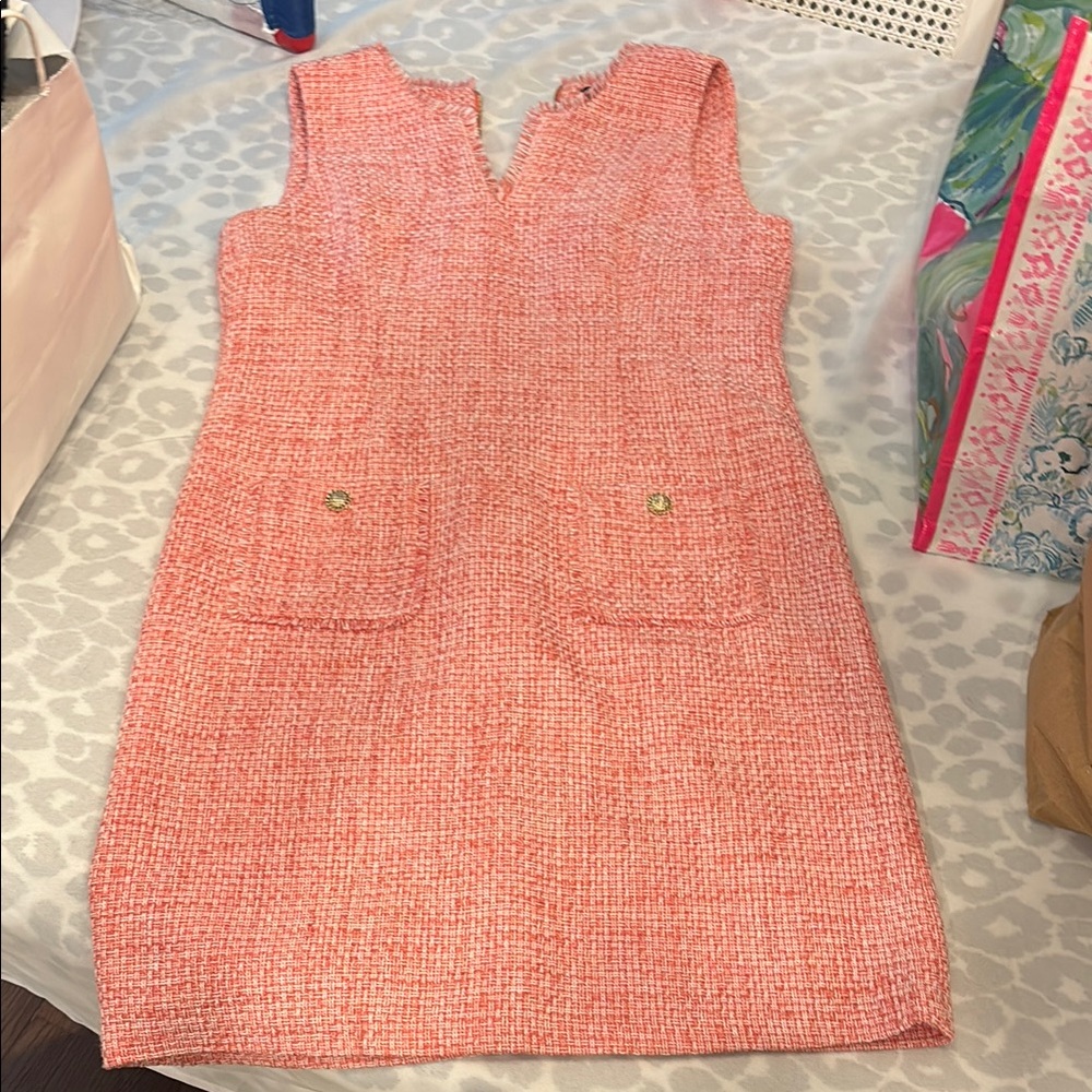 Elegant Pink Karl Lagerfeld Tweed Dress